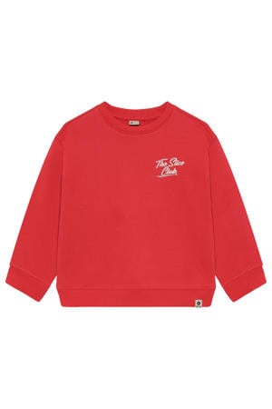 sweater met backprint rood