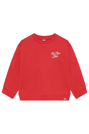 sweater met backprint rood