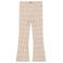 Daily7 regular waist flared broek beige met textuur