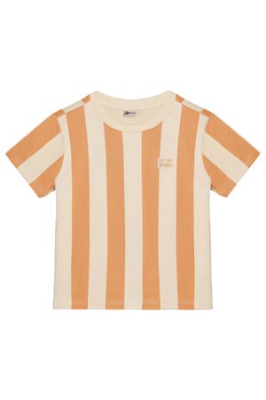 gestreepte T-shirt bruin