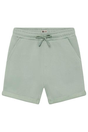 regular waist sweatshort lichtgroen met textuur