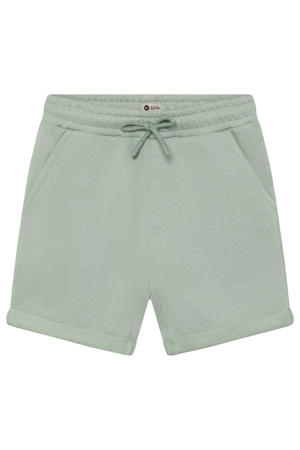 regular waist sweatshort lichtgroen met textuur