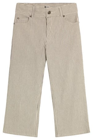 straight regular waist gestreepte casual broek beige