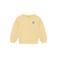 Daily7 sweater met backprint geel met glitter