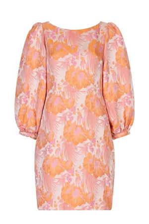 gebloemde zomerjurk roze