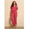 Lofty Manner Solana casual broek met Straight pasvorm rood