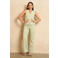 Lofty Manner straight regular waist broek mintgroen