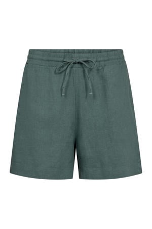 regular waist casual short met linnen