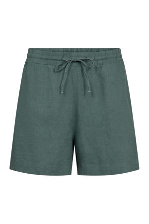 regular waist casual short met linnen