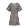 FREEQUENT korte jurk met zebraprint bruin