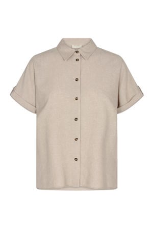 blouse met linnen zand