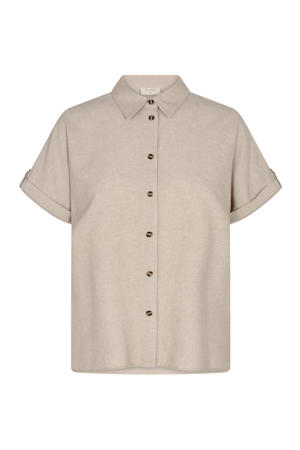 blouse met linnen zand
