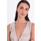 FREEQUENT viscose gebloemde midi jurk - beige