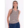 FREEQUENT gestreepte top rib gebreid bruin