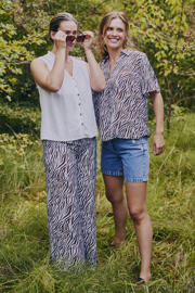 thumbnail: FREEQUENT blouse met zebraprint bruin