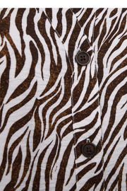 thumbnail: FREEQUENT blouse met zebraprint bruin