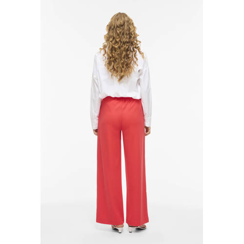 VILA Wide leg high waist casual broek gebreid afbeelding