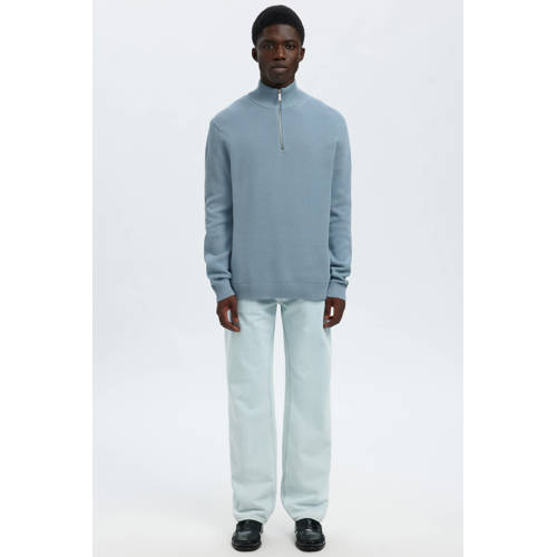 SELECTED HOMME gebreide trui lichtblauw afbeelding