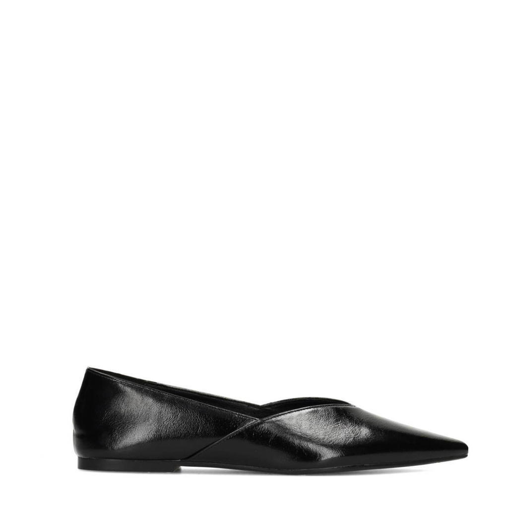 Zwarte dames POSH by Poelman Feline loafers van imitatieleer