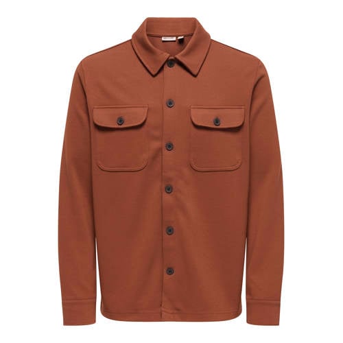 ONLY & SONS regular overshirt brique afbeelding