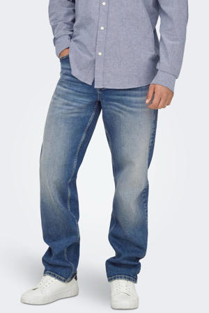 ONSEDGE straight leg jeans dark medium blue denim