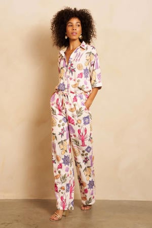 straight regular waist broek multi