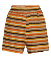 thumbnail: Lofty Manner regular fit casual gestreepte short - meerkleurig