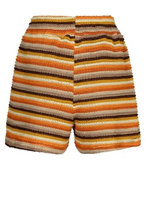 regular fit casual gestreepte short - meerkleurig