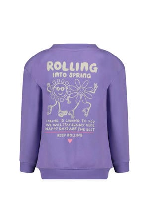 sweater Rolling into Spring paars