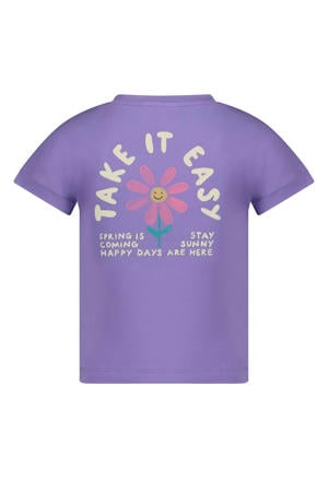 T-shirt Rolling in to Spring paars
