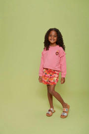 thumbnail: Jubel sweater Salsa Sunset met backprint roze