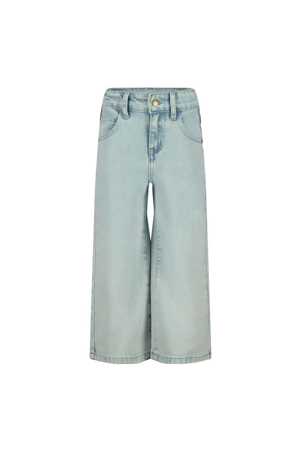 Light blue denim meisjes Jubel wide leg jeans Summer Denims met rits- en haaksluiting en effen