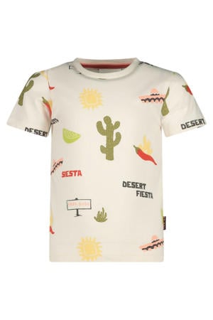 T-shirt Desert Fiesta ecru/groen/geel
