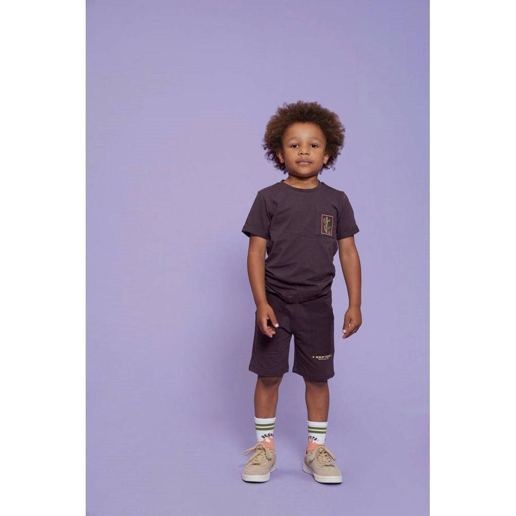 Donkerblauwe jongens Sturdy sweatshort Desert Fiesta van katoen met regular fit, regular waist en effen