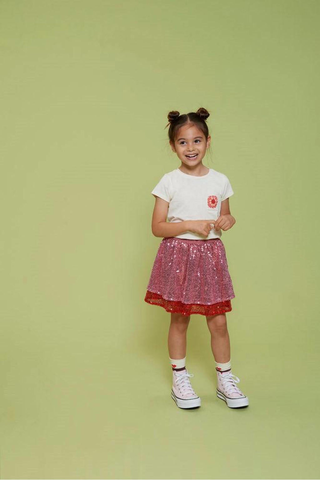 Jubel rok Salsa Sunset met pailletten roze/bordeaux