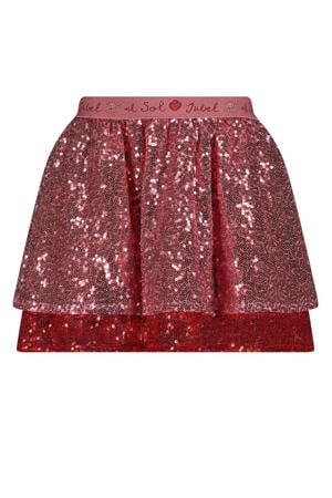 rok Salsa Sunset met pailletten roze/bordeaux