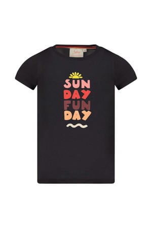 T-shirt Salsa Sunset antraciet/roze