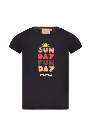 T-shirt Salsa Sunset antraciet/roze