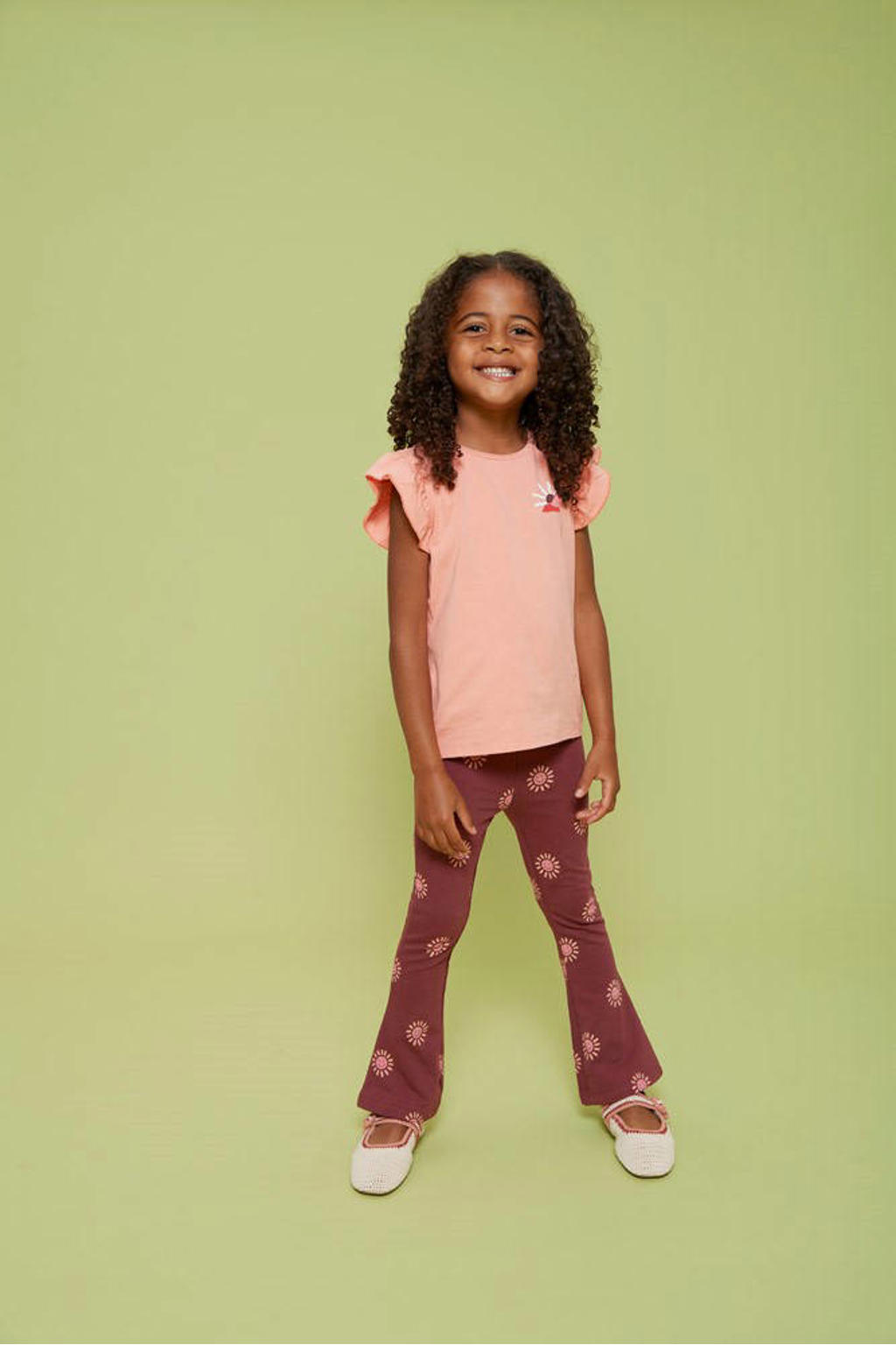 Donkerrode meisjes Jubel flared broek Salsa Sunset van katoen met regular waist
