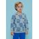 Sturdy sweater Run the Day grijs melange/blauw