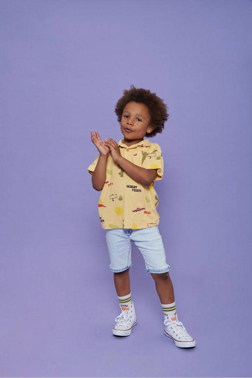Light blue denim jongens Sturdy short Summer Denims Light blue met regular fit, regular waist en effen