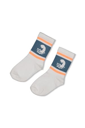 sokken Lagoon Legends wit/oranje/zeegroen