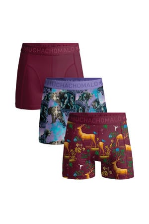 boxershort - donkerrood/lila (set van 3)