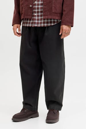 JPSTEVAN barrel casual broek zwart