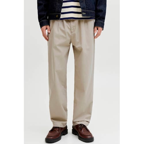JACK & JONES PANTS STUDIO JPSTKARL loose sweatpants beige afbeelding