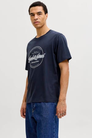 regular T-shirt donkerblauw
