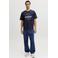 JACK & JONES ESSENTIALS regular T-shirt donkerblauw