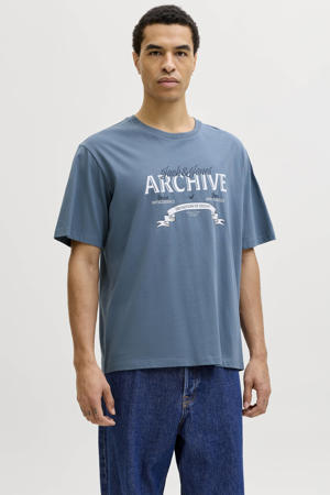 regular T-shirt blauw