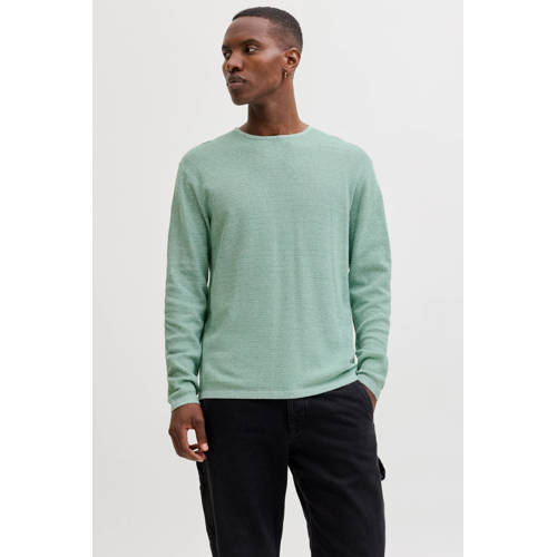 JACK & JONES ESSENTIALS trui fijn gebreid mintgroen afbeelding