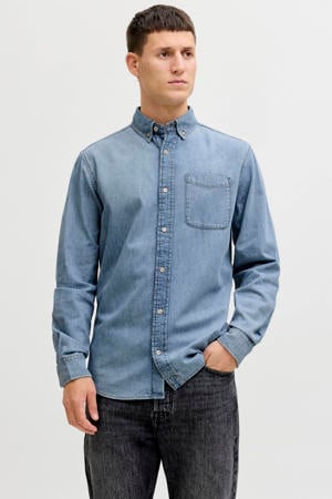 regular casual overhemd lichtblauw